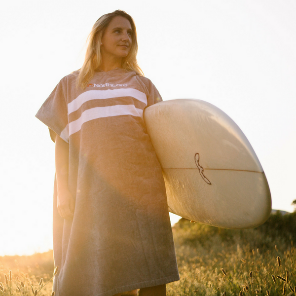 Northcore Beach Basha Changing Robe - Grey Stripey