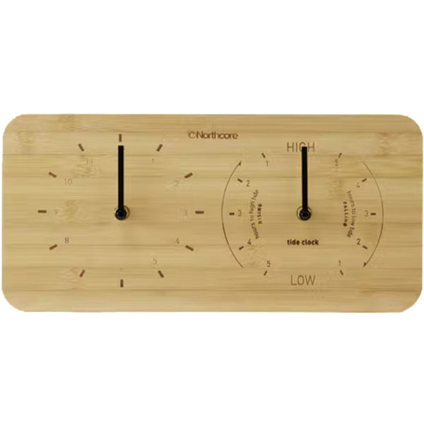 northcore Time and Tide Bamboo Wall Clock - Landscape