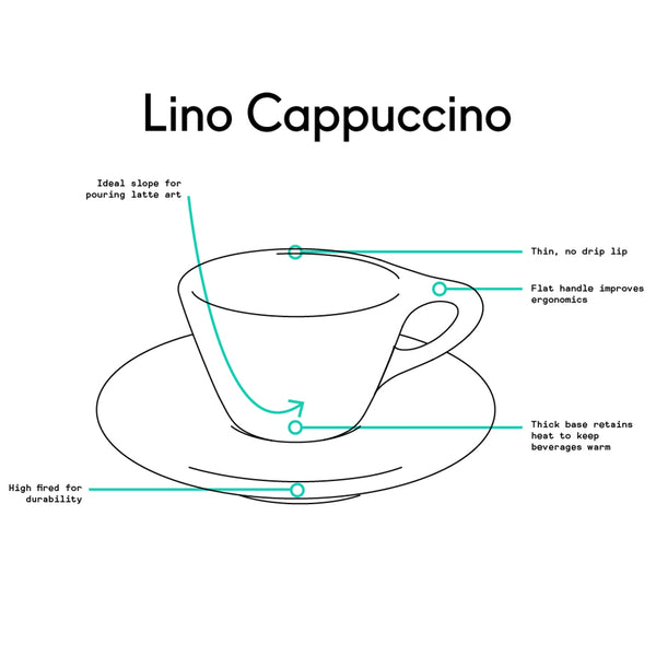 Notneutral Lino Double Cappuccino Cup & Saucer Matte Black