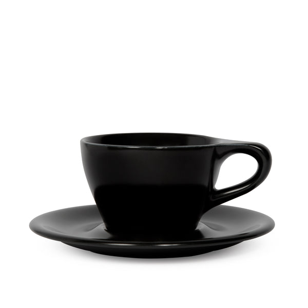 notneutral Lino Double Cappuccino Cup & Saucer Matte Black