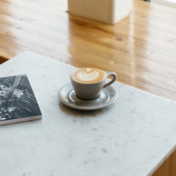 Notneutral Lino Single Cappuccino Cup & Saucer Light Gray