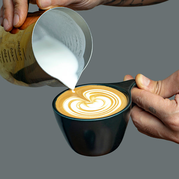 Notneutral Lino Single Cappuccino Cup & Saucer Matte Black