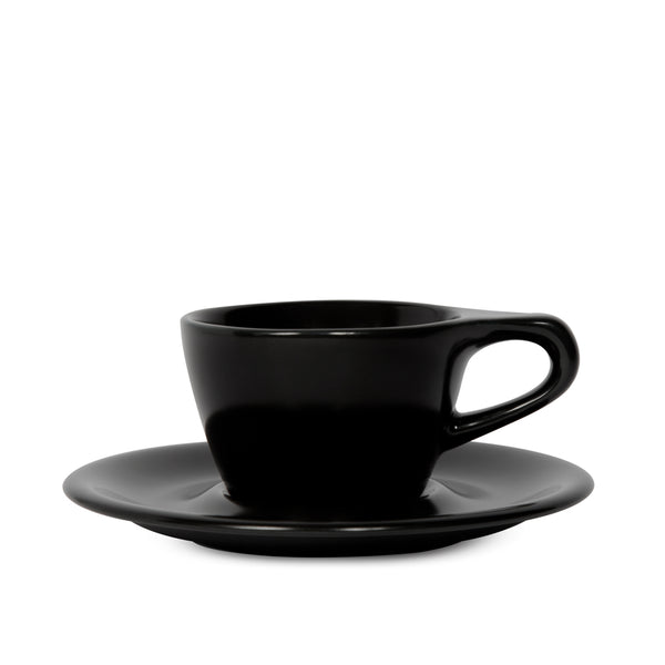 notneutral Lino Single Cappuccino Cup & Saucer Matte Black