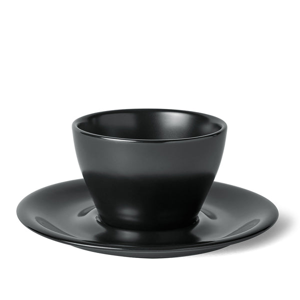 notneutral Meno Double Cappuccino Cup & Saucer Matte Black
