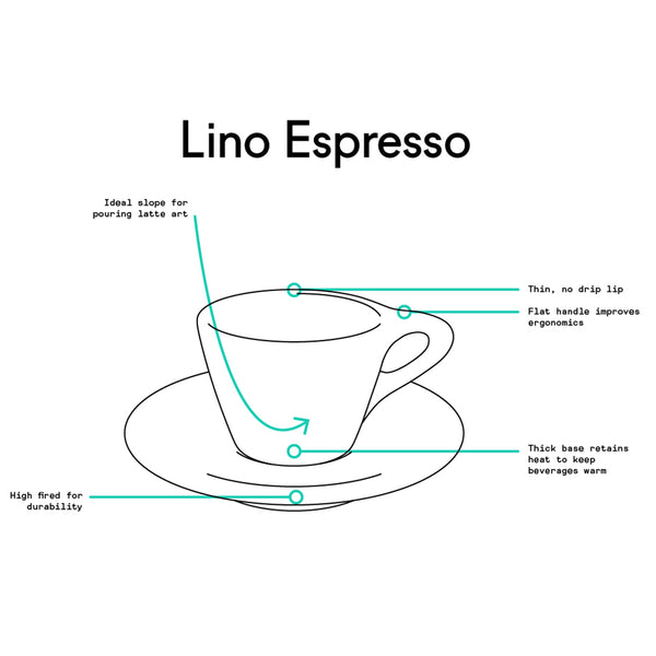 Notneutral Lino Espresso Cup & Saucer Matte Black