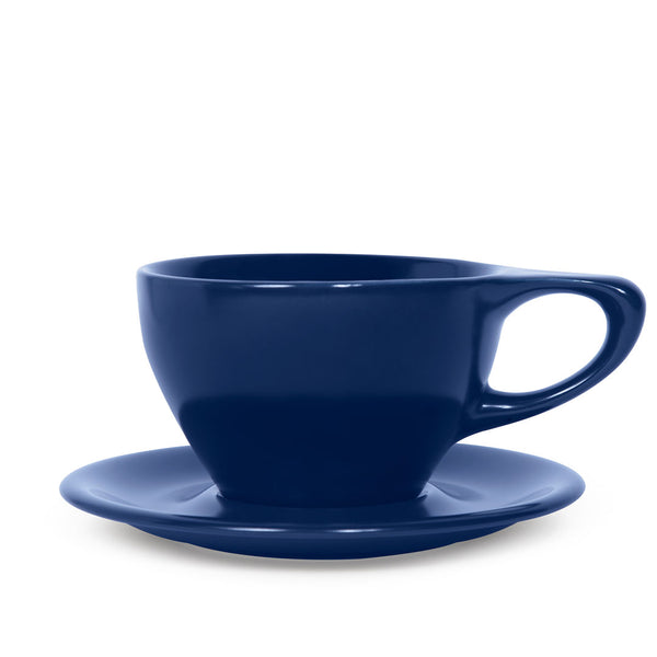 notneutral Lino Large Latte Cup & Saucer Indigo