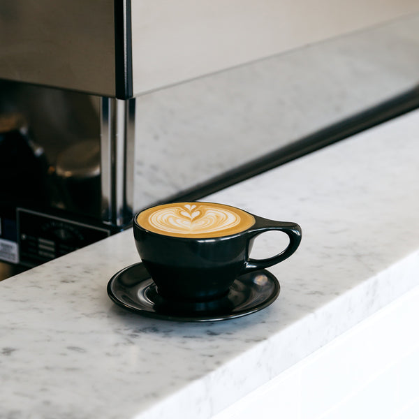 Notneutral Lino Small Latte Cup & Saucer Matte Black