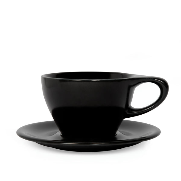 notneutral Lino Small Latte Cup & Saucer Matte Black