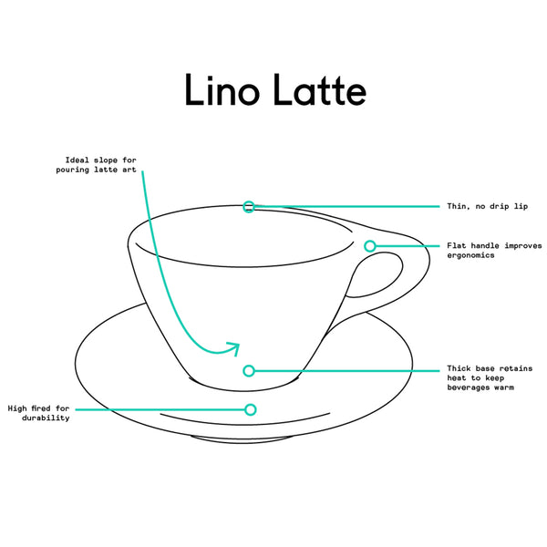 Notneutral Lino Small Latte Cup & Saucer White