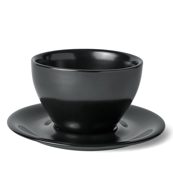 notneutral Meno Large Latte Cup & Saucer Matte Black