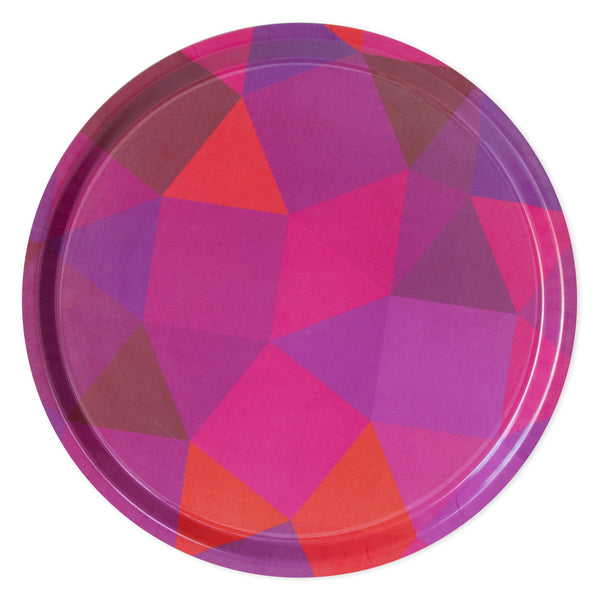 notneutral Prismatic Round Tray Pink