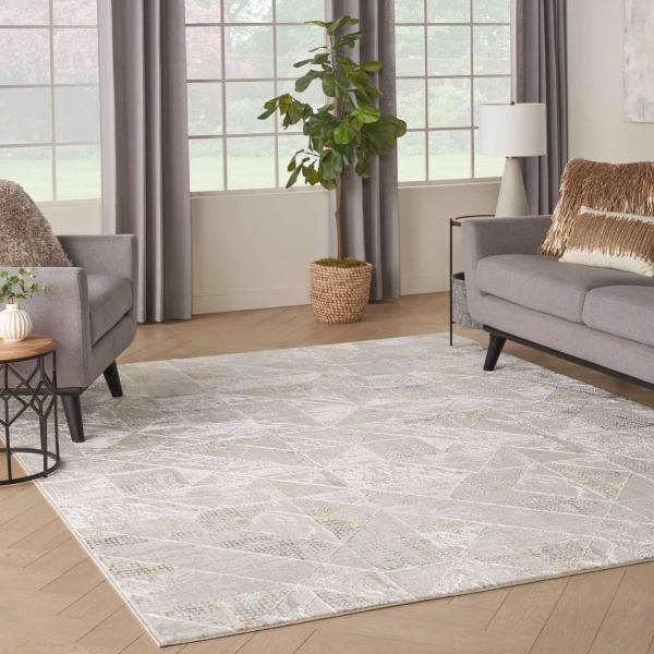 nourison Abstract Geometric Multicolored Rug GLZ04 Home