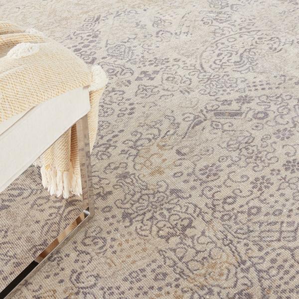 Nourison Aldora Farmhouse Ivory/Grey Rug ALD12 Home