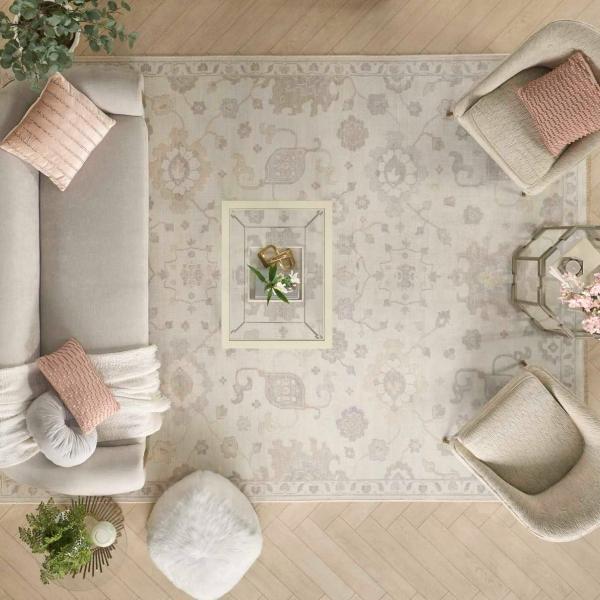 Nourison Aldora Ivory/Grey Indoor Only Persian Rug ALD14 Home