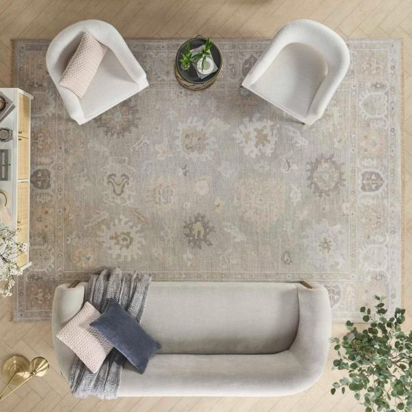 Nourison Aldora Silver/Blue Indoor Only Persian Rug ALD15 Home