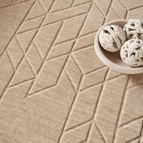 Nourison Alessia Handmade Wool Beige Rug ALE01 Home