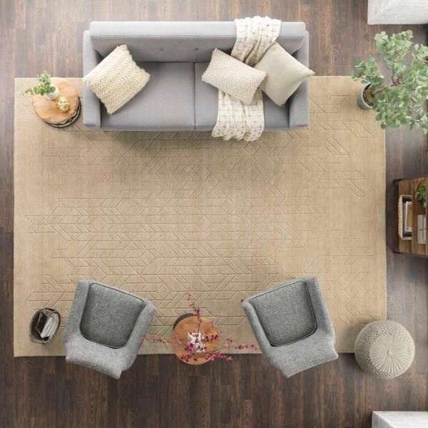 Nourison Alessia Handmade Wool Beige Rug ALE01 Home