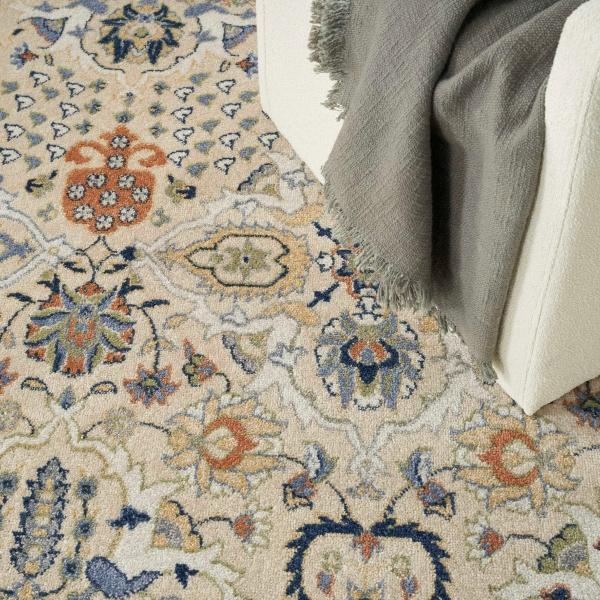 Nourison Allur Beige Indoor Only Persian Rug ALR03 Home