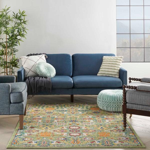 Nourison Allur Boho Floral Sage Green Rug ALR03 Home