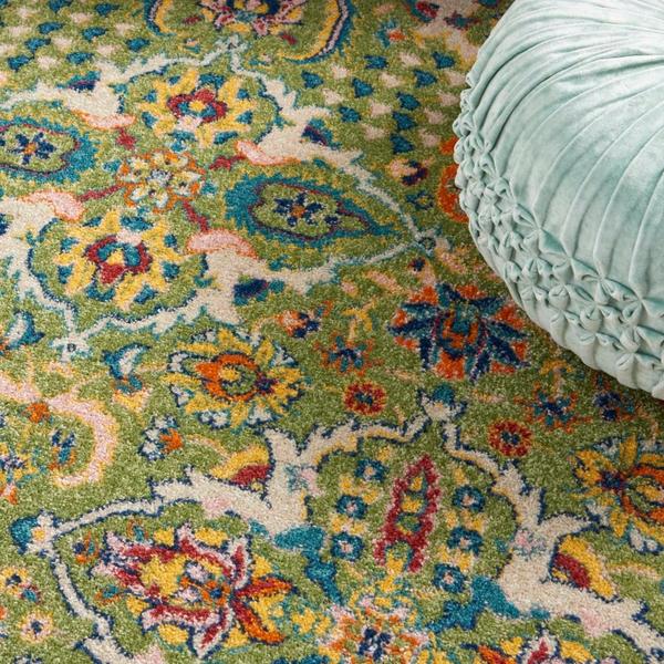 Nourison Allur Boho Floral Sage Green Rug ALR03 Home