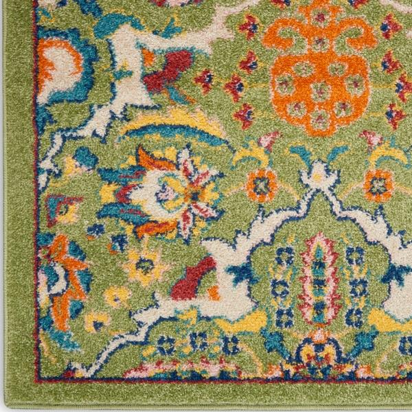 nourison Allur Boho Floral Sage Green Rug ALR03 Home