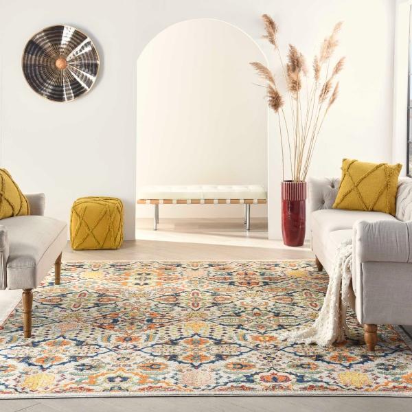 Nourison Allur Boho Multicolored/Ivory Rug ALR03 Home