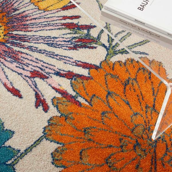 Nourison Allur Contemporary Floral Ivory Rug ALR06 Home