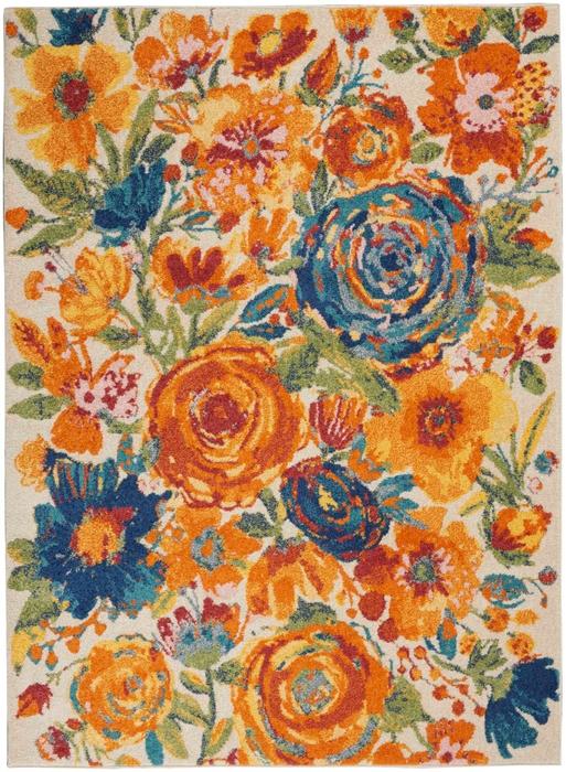Nourison Allur Contemporary Floral Multicolored Rug ALR07 Home