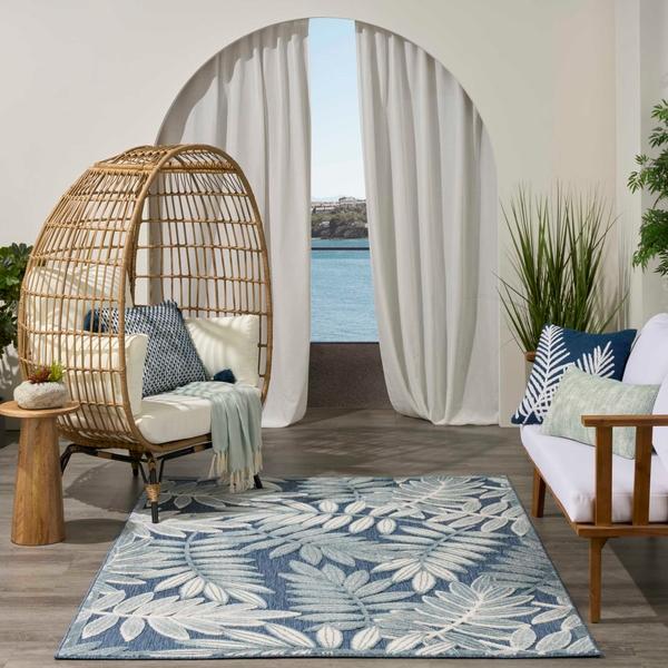 Nourison Aloha Blue Indoor/Outdoor Nature Rug ALH18