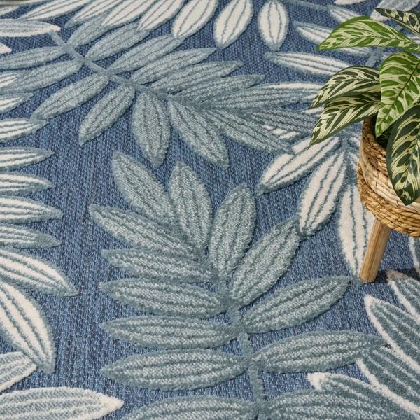 Nourison Aloha Blue Indoor/Outdoor Nature Rug ALH18