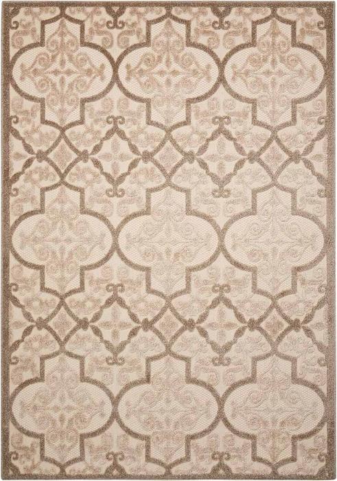 Nourison Aloha Boho Trellis Beige Outdoor Rug ALH14 Home