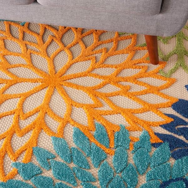 Nourison Aloha Floral Multicolored Outdoor Rug ALH05 Home