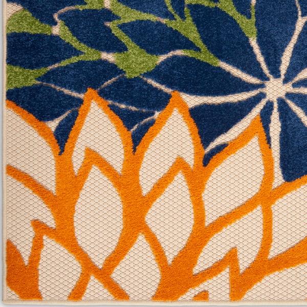 nourison Aloha Floral Multicolored Outdoor Rug ALH05 Home