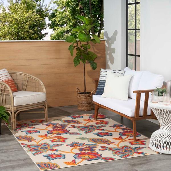 Nourison Aloha Floral Multicolored Outdoor Rug ALH31 Home