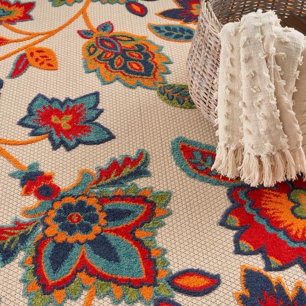 Nourison Aloha Floral Multicolored Outdoor Rug ALH31 Home
