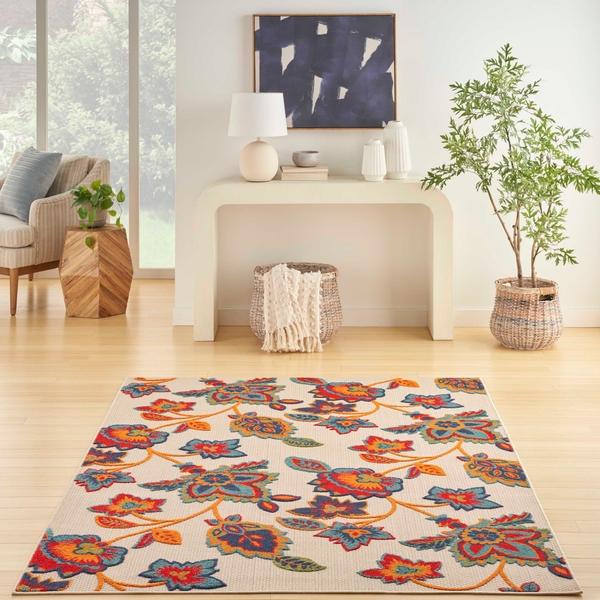 Nourison Aloha Floral Multicolored Outdoor Rug ALH31 Home