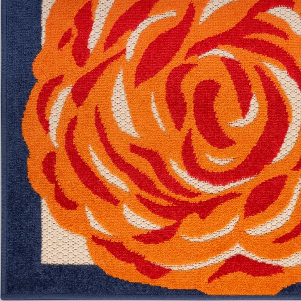 nourison Aloha Floral Multicolored Outdoor Rug ALH32 Home