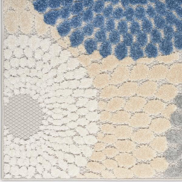 nourison Aloha Geometric Outdoor Blue/Grey Rug ALH29 Home