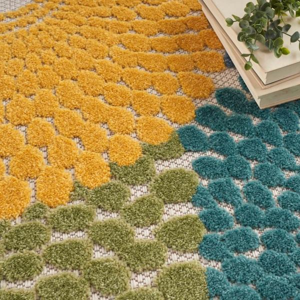 Nourison Aloha Geometric Outdoor Multicolor Rug ALH29 Home