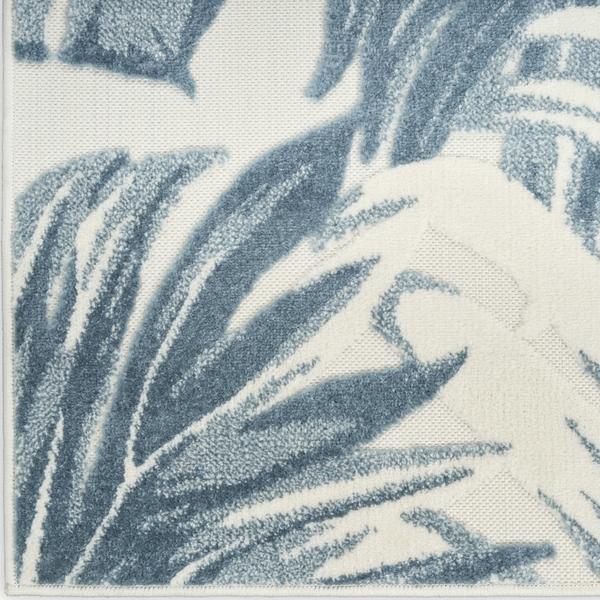 nourison Aloha Ivory Blue Indoor/Outdoor Nature Rug ALH43