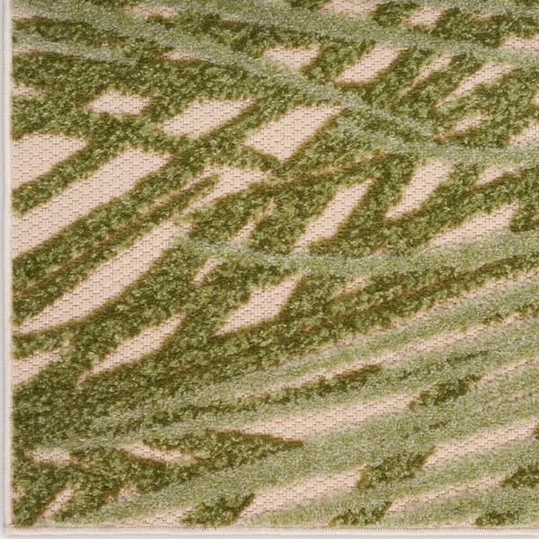 nourison Aloha Ivory Green Indoor/Outdoor Nature Rug ALH41 Home