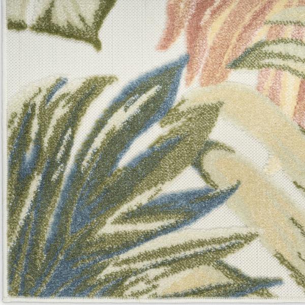 nourison Aloha Ivory Green Indoor/Outdoor Nature Rug ALH43