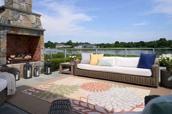 Nourison Aloha Ivory Multicolor Indoor/Outdoor Floral Rug ALH05 Home