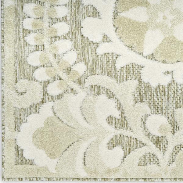 nourison Aloha Ivory Sage Indoor/Outdoor Floral Rug ALH17
