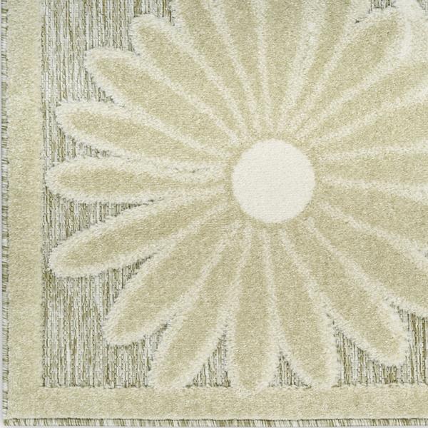 nourison Aloha Ivory Sage Indoor/Outdoor Floral Rug ALH33