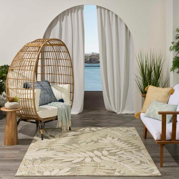 Nourison Aloha Ivory Sage Indoor/Outdoor Nature Rug ALH18