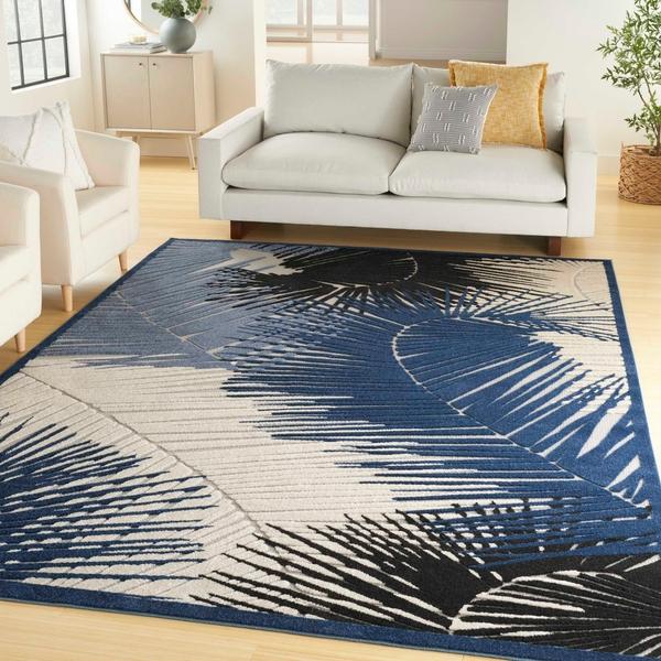 Nourison Aloha Navy Indoor/Outdoor Nature Rug ALH10 Home