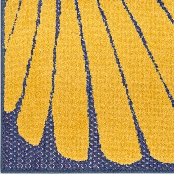 nourison Aloha Navy Multicolor Indoor/Outdoor Nature Rug ALH24 Home