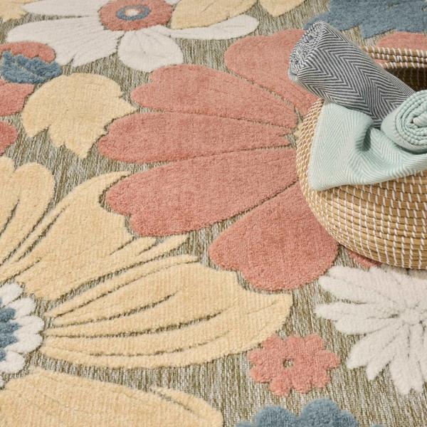 Nourison Aloha Rose Indoor/Outdoor Floral Rug ALH42