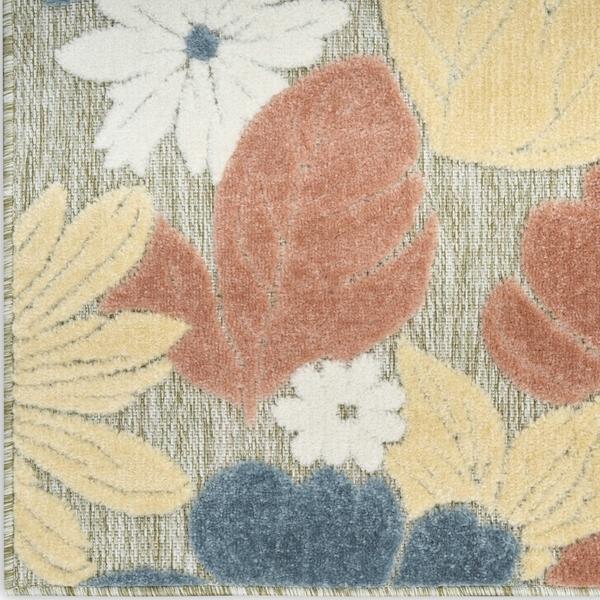 nourison Aloha Rose Indoor/Outdoor Floral Rug ALH42